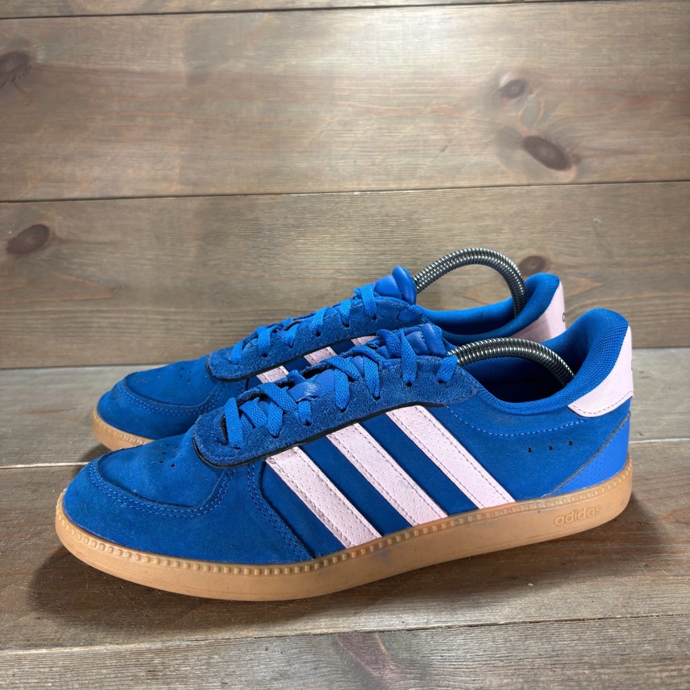 Adidas Breaknet Sleek Womens size 8.5 shoes Blue Suede Lace Up sneakers